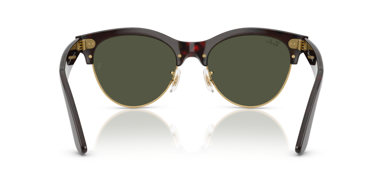 Ray-Ban CLUBMASTER WAY in Red Havana On Gold / Green (990/31) - Alternate View