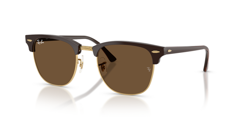 Ray-Ban CLUBMASTER in Brown & Gold - Alternate View