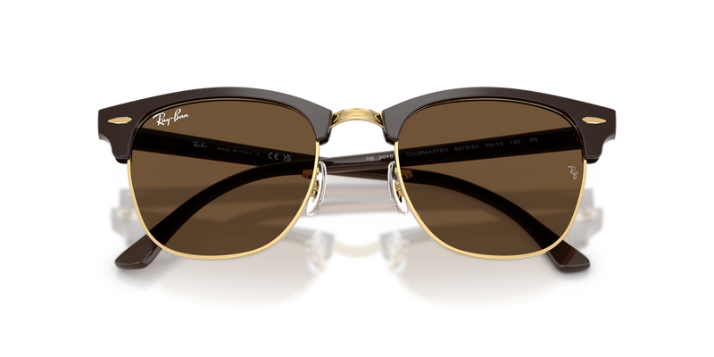 Ray-Ban CLUBMASTER in Brown & Gold - Alternate View