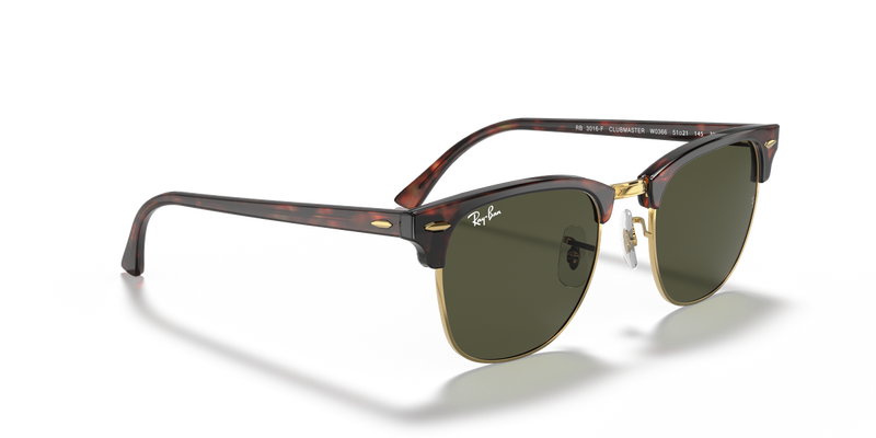 Ray-Ban CLUBMASTER in Tortoise On Gold - Alternate View