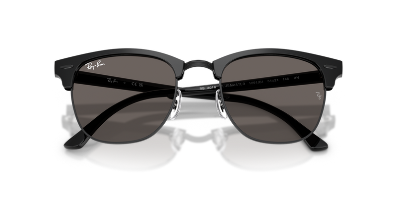 Ray-Ban CLUBMASTER in Black On Black - Side View