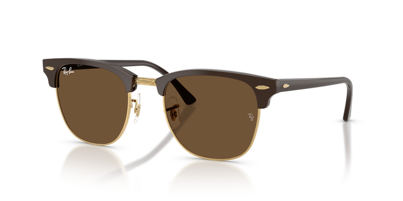 Ray-Ban CLUBMASTER in Brown & Gold - Alternate View