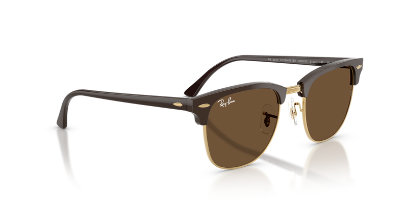 Ray-Ban CLUBMASTER in Brown & Gold - Alternate View