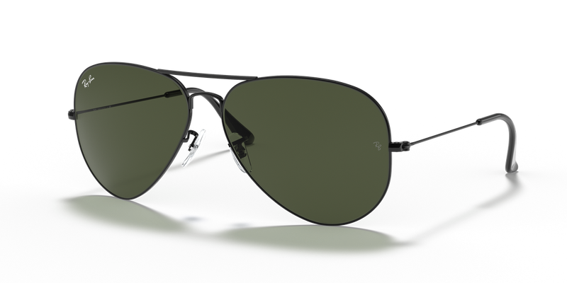 Ray-Ban AVIATOR LARGE METAL II in Black / G-15 Green (L2821) - Front View