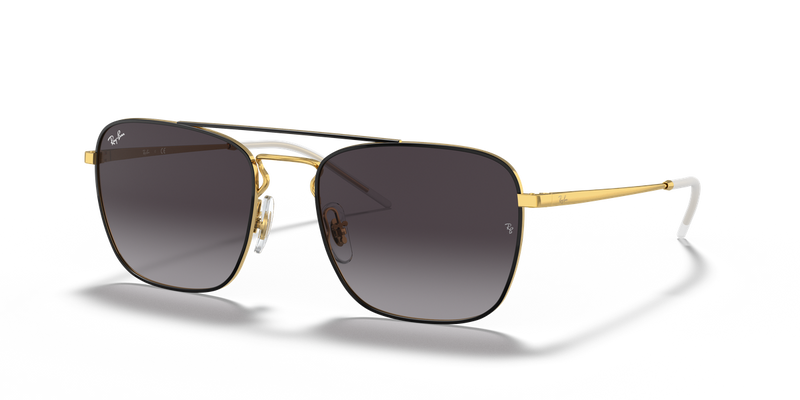 Ray-Ban RB3588 in Black On Gold / Grey (90548G) - Alternate View
