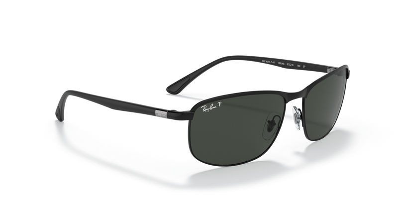 Ray-Ban RB3671CH in Black / Dark Grey Polarized+ (186/K8) - Alternate View