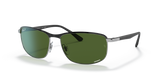 Black On Silver / Dark Green Polarized+ (9144P1)