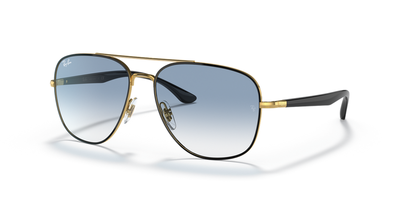 Ray-Ban RB3683 in Black On Gold - Alternate View