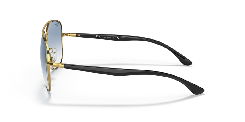 Ray-Ban RB3683 in Black On Gold - Alternate View