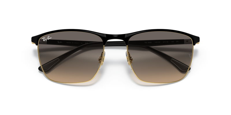 Ray-Ban RB3686 in Black On Gold - Alternate View