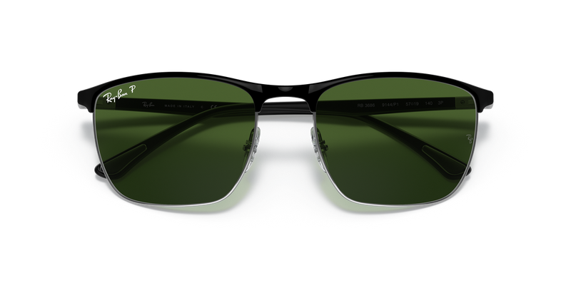 Ray-Ban RB3686 in Black On Silver - Alternate View