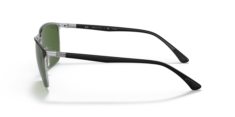 Ray-Ban RB3686 in Black On Silver - Alternate View