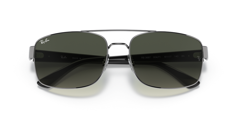 Ray-Ban RB3687 in Gunmetal / Grey Gradient (004/71) - Side View