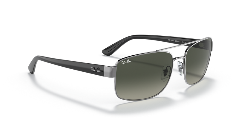 Ray-Ban RB3687 in Gunmetal / Grey Gradient (004/71) - Alternate View