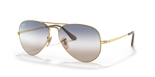 Ray-Ban AVIATOR METAL II - Arista Gold / Blue/Brown Gradient (001/GD)