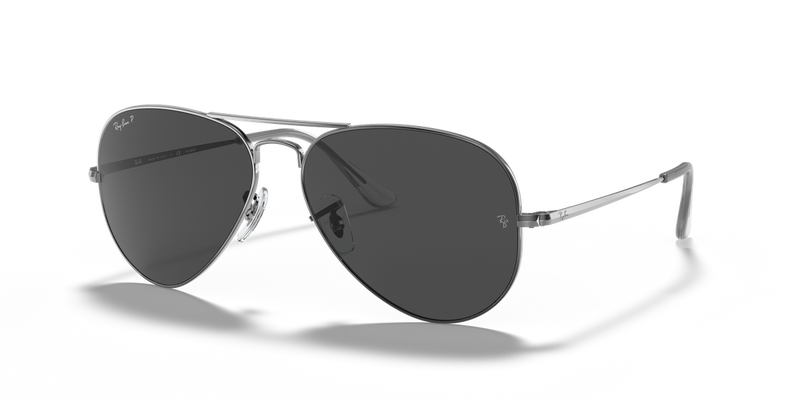 Ray-Ban AVIATOR METAL II in Gunmetal / Black Polarized (004/48) - Alternate View