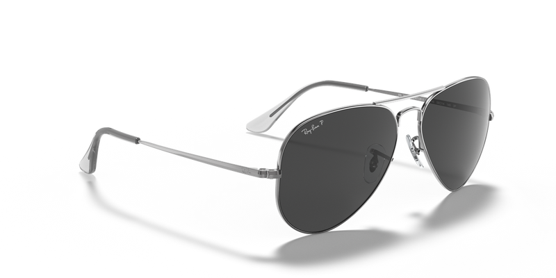 Ray-Ban AVIATOR METAL II in Gunmetal / Black Polarized (004/48) - Alternate View