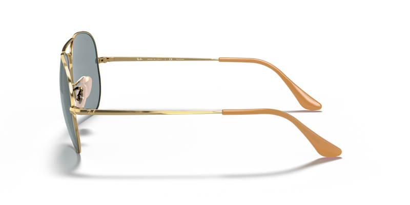 Ray-Ban AVIATOR METAL II in Arista Gold / Light Blue Polarized (9064S2) - Alternate View