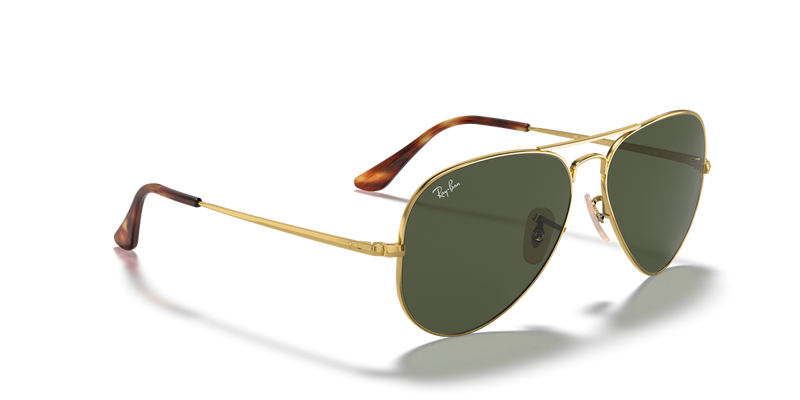 Ray-Ban AVIATOR METAL II in Arista Gold / G-15 Green (914731) - Alternate View