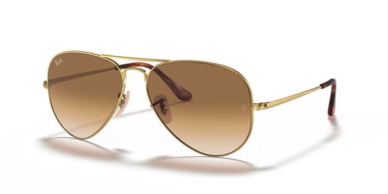 Ray-Ban AVIATOR METAL II in Arista Gold / Light Brown Gradient (914751) - Alternate View