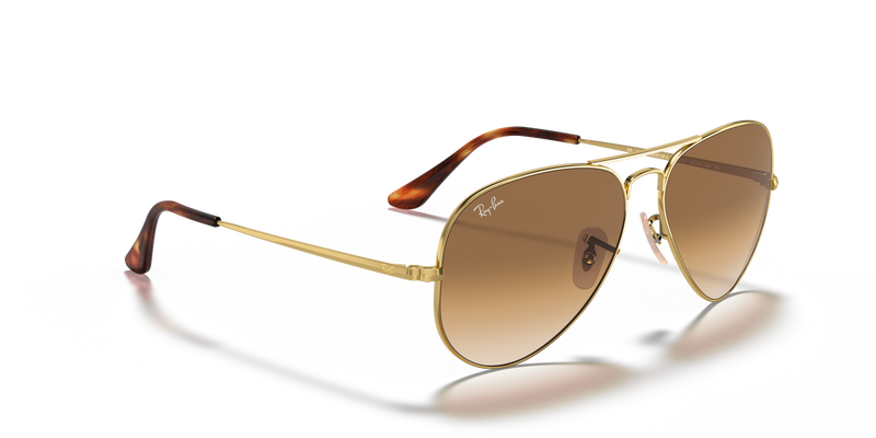 Ray-Ban AVIATOR METAL II in Arista Gold / Light Brown Gradient (914751) - Alternate View