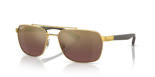 Ray-Ban RB3701 - Arista Gold / Purple & Gold Polarized+ (001/6B)