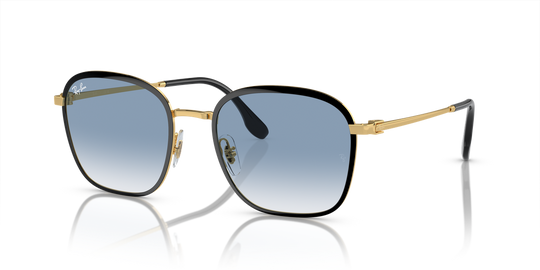 Ray-Ban RB3720 - Black On Gold / Light Blue (90003F)