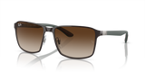 Brown On Gunmetal / Solid Color (188/13)