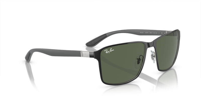 Ray-Ban RB3721 in Black On Silver - Alternate View