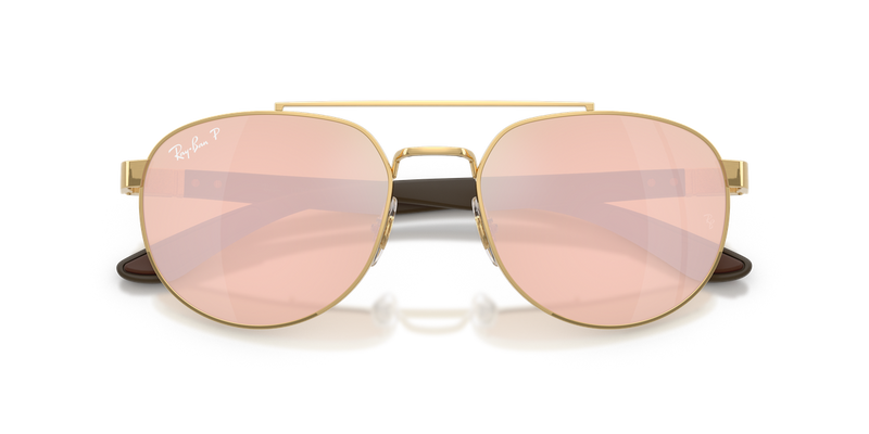 Ray-Ban RB3736CH in Arista Gold / Orange Mirror Pink Polarized+ (001/I0) - Side View