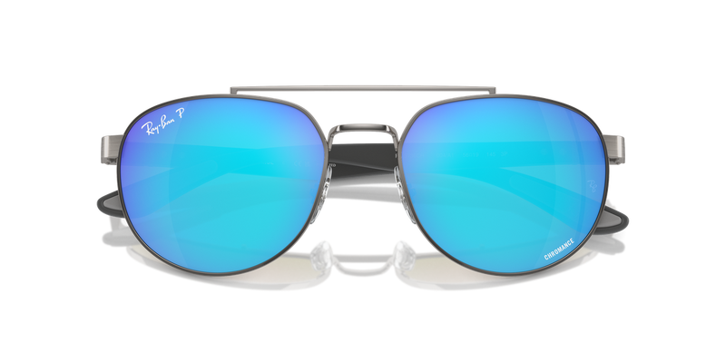 Ray-Ban RB3736CH in Gunmetal / Green & Blue Polarized+ (004/A1) - Alternate View
