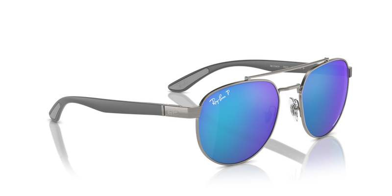 Ray-Ban RB3736CH in Gunmetal / Green & Blue Polarized+ (004/A1) - Alternate View