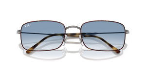 Havana On Gunmetal / Clear Gradient Blue (92703F)