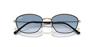 Black On Rosegold / Clear Gradient Blue (92723F)