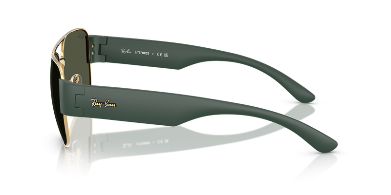 Ray-Ban RB3756 in Gold / Green (001/31) - Back View
