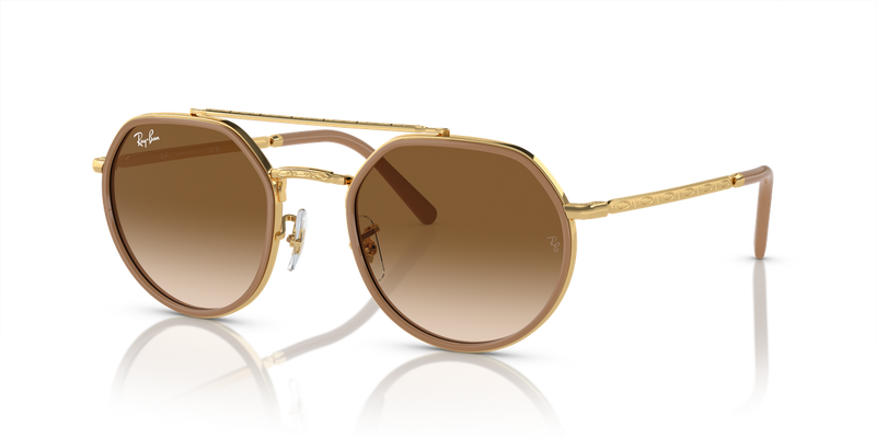 Ray-Ban RB3765 in Arista Gold / Light Brown (001/51) - Alternate View