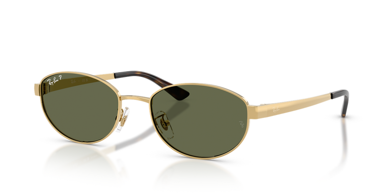 Ray-Ban RB3774D in Arista Gold / Dark Green Polarized (001/9A) - Front View
