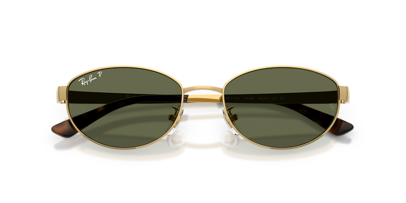 Ray-Ban RB3774D in Arista Gold / Dark Green Polarized (001/9A) - Side View