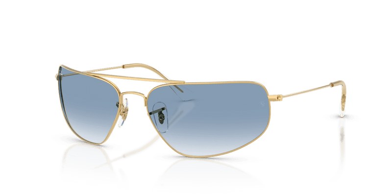 Ray-Ban RB3780 in Arista Gold / Clear Gradient Blue (001/3F) - Alternate View
