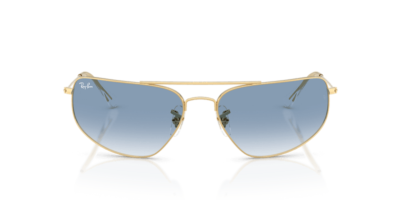 Ray-Ban RB3780 in Arista Gold / Clear Gradient Blue (001/3F) - Alternate View