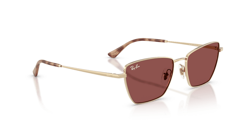 Ray-Ban RB3783 in Pale Gold / Dark Violet (921375) - Back View