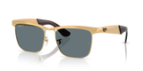 Sandblasted Legend Gold / Dark Blue Polarized (92763R)