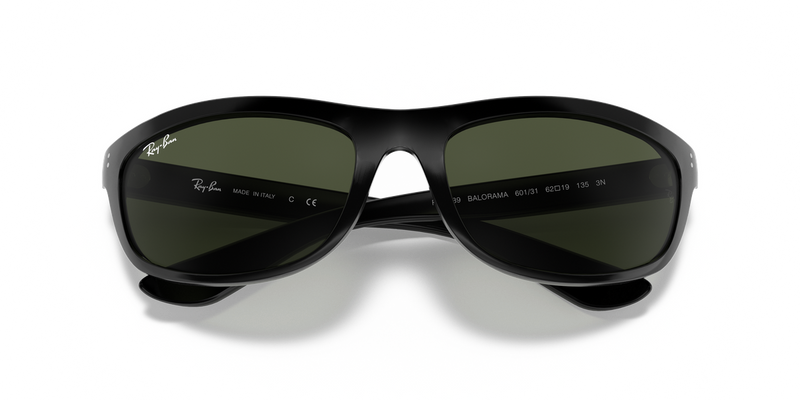 Ray-Ban BALORAMA in Black / G-15 Green (601/31) - Side View