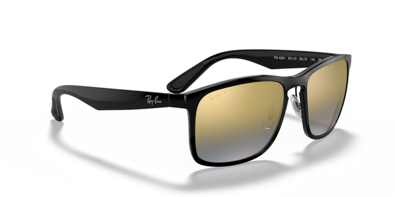 Ray-Ban RB4264 in Black / Blue & Gold Polarized+ (601/J0) - Alternate View