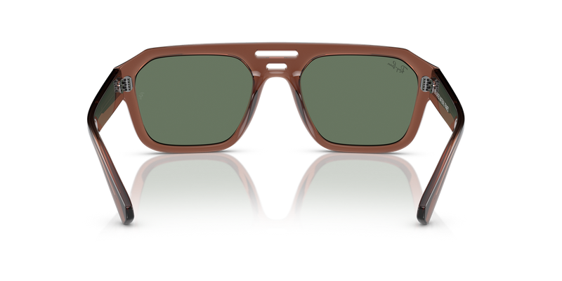Ray-Ban CORRIGAN in Transparent Brown - Temple Detail