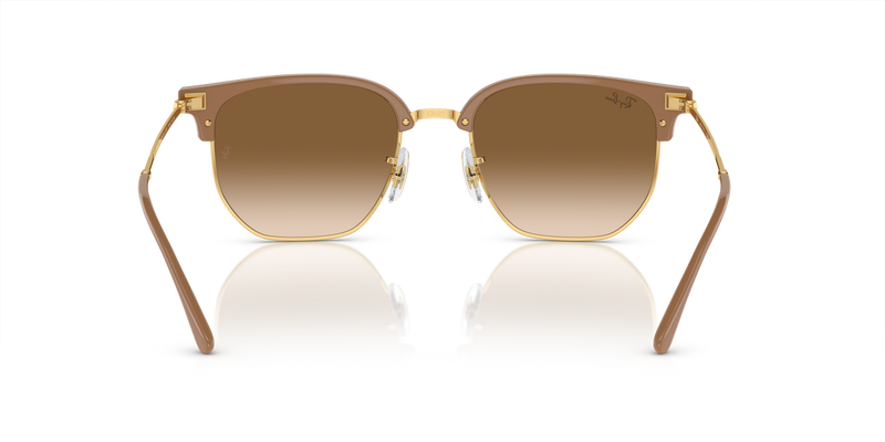 Ray-Ban NEW CLUBMASTER in Beige On Gold - Alternate View