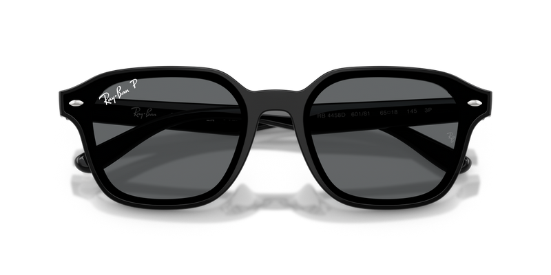 Ray-Ban RB4458D in Black / Dark Grey Polarized (601/81) - Side View