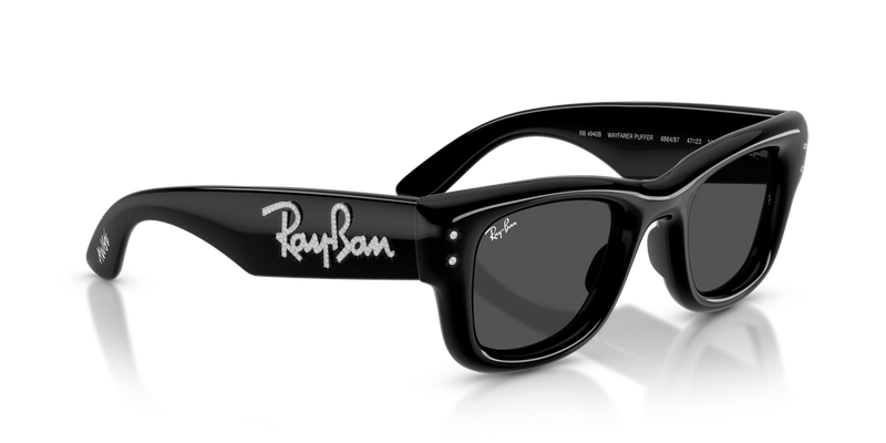 Ray-Ban WAYFARER PUFFER in Black & Strass - Alternate View