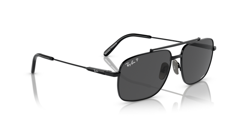 Ray-Ban MICHAEL TITANIUM in Black / Dark Grey Polarized (9267K8) - Alternate View
