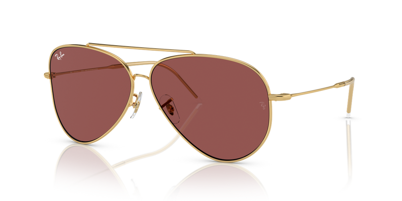 Ray-Ban AVIATOR REVERSE in Arista Gold / Dark Violet (001/69) - Alternate View